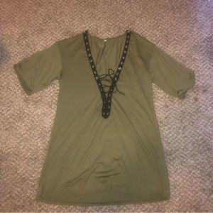 Shein green casual dress